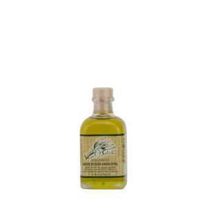 Botella de 100 ml de AOVE ecológico Verde Salud, ideal para degustación.