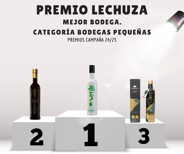 Premio Lechuza 2024-2025 al mejor aceite de oliva virgen extra ecológico de S.C.A. Trujal de Mágina.